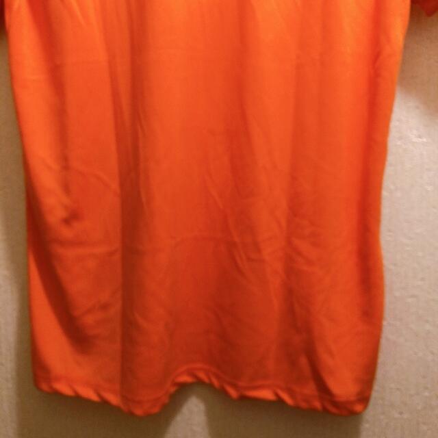 ★新品★オレンジラペルメンズポロシャツ★ユニセックス★ゴルフウェア★L メンズのトップス(ポロシャツ)の商品写真