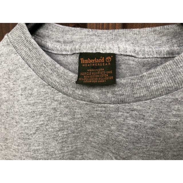 Timberland(ティンバーランド)のUSA製　timberland GUAM tシャツ グレー　霜降り　90's メンズのトップス(Tシャツ/カットソー(半袖/袖なし))の商品写真