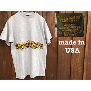 ティンバーランド(Timberland)のUSA製　timberland GUAM tシャツ グレー　霜降り　90's(Tシャツ/カットソー(半袖/袖なし))