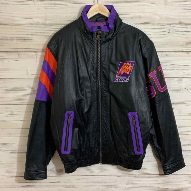 STARTER(スターター)のNBA フェニックスサンズ レザージャケット XL 美品 メンズのジャケット/アウター(レザージャケット)の商品写真