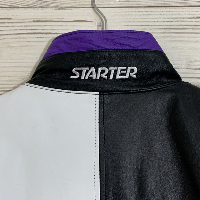 STARTER(スターター)のNBA フェニックスサンズ レザージャケット XL 美品 メンズのジャケット/アウター(レザージャケット)の商品写真