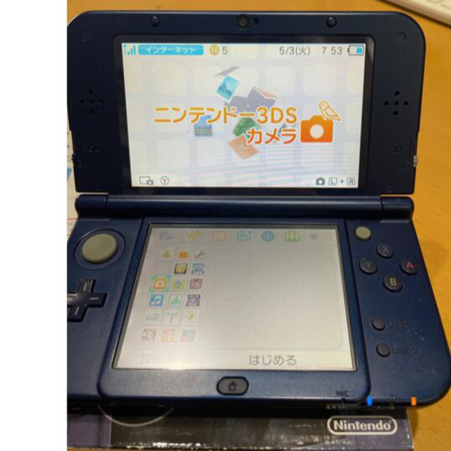 Nintendo 3DS NEW 本体 LL メタリックブルー　難あり 1