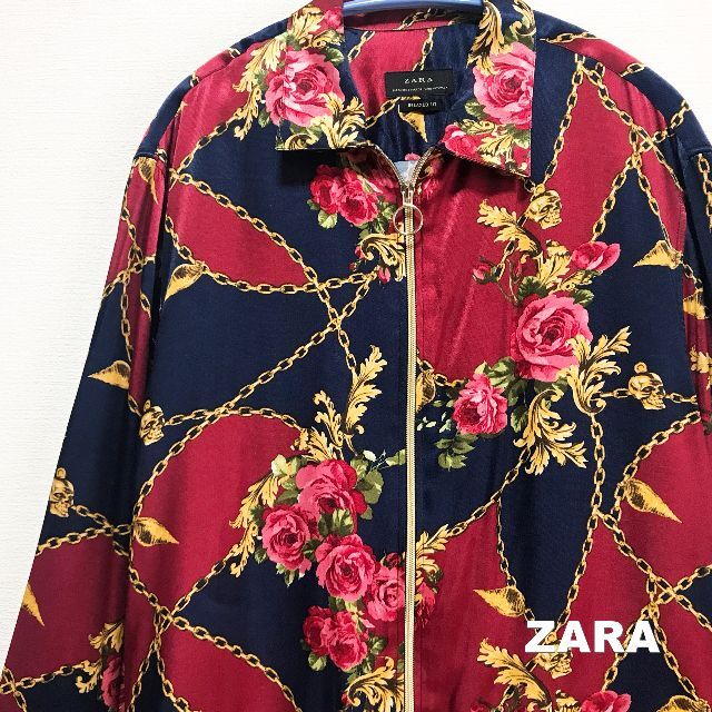 ZARA(ザラ)の【ZARA】ザラ フルジップアップ ボタニカル総柄 コーチジャケット メンズのジャケット/アウター(スカジャン)の商品写真