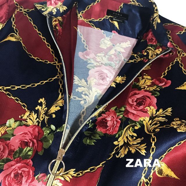 ZARA(ザラ)の【ZARA】ザラ フルジップアップ ボタニカル総柄 コーチジャケット メンズのジャケット/アウター(スカジャン)の商品写真