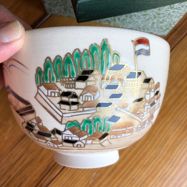 抹茶茶碗 利昇窯 長崎出島絵