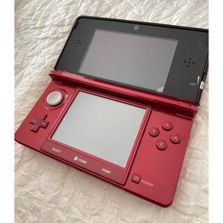 美品　Nintendo 3DS 本体 フレアレッド(携帯用ゲーム機本体)