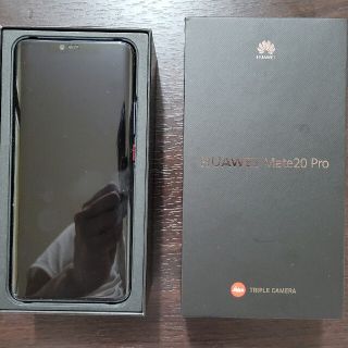 ファーウェイ(HUAWEI)のHUAWEI Mate20 pro ミッドナイトブルー simロック解除済(スマートフォン本体)