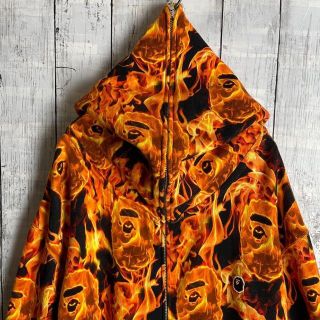 A BATHING APE - 【美品☆超希少ファイヤーデザイン☆Lサイズ】ア