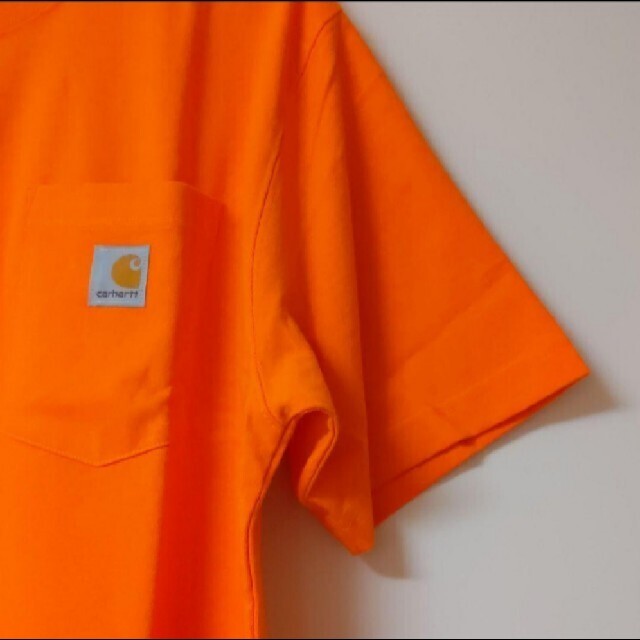 carhartt(カーハート)の新品 M カーハート ポケット Tシャツ オレンジ メンズのトップス(Tシャツ/カットソー(半袖/袖なし))の商品写真