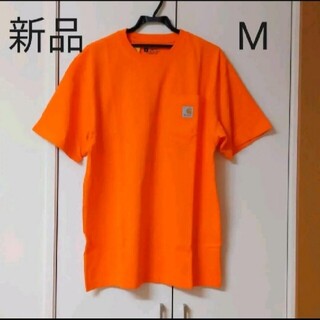 カーハート(carhartt)の新品 M カーハート ポケット Tシャツ オレンジ(Tシャツ/カットソー(半袖/袖なし))