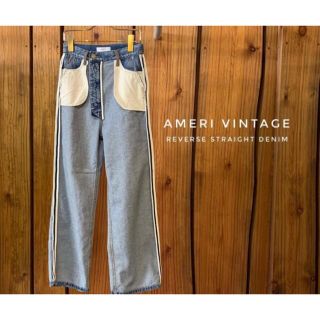 Ameri VINTAGE - REVERSE STRAIGHT DENIMの通販 by りん|アメリ ...
