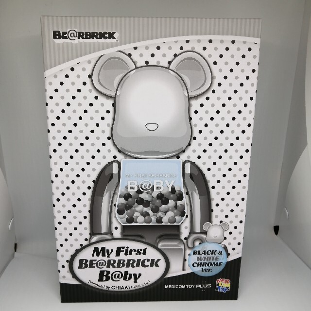 MY FIRST BE@RBRICK  BLACK  WHITE CHROMEハンドメイド