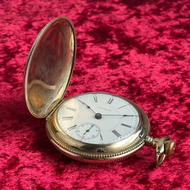 Waltham - 【金色の輝き!1907年ウォルサム懐中時計】18Sゴールド手巻き 