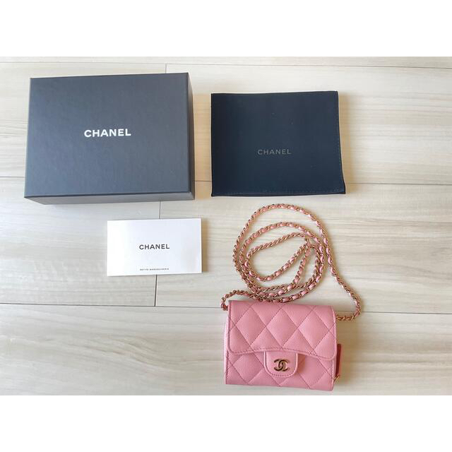 CHANEL♡チェーンウォレット2021限定ピンク条件付!週末限定 今年の