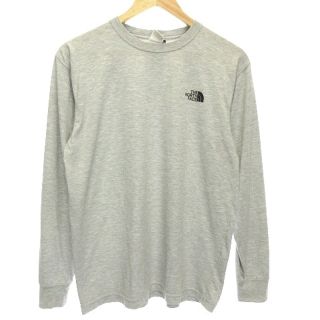 ザノースフェイス(THE NORTH FACE)のザノースフェイス Tシャツ 長袖 クルーネック ロンT ロゴ 無地 L グレー(Tシャツ/カットソー(七分/長袖))