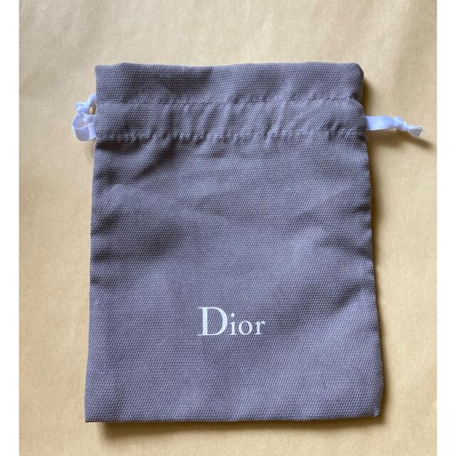 Christian Dior(クリスチャンディオール)の新品未使用　Dior ロゴ入り巾着 レディースのファッション小物(ポーチ)の商品写真