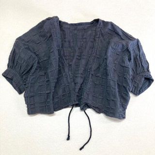 ネストローブ(nest Robe)のnest Robe コットンリネン シャドウチェック 2WAY ボレロ(ボレロ)