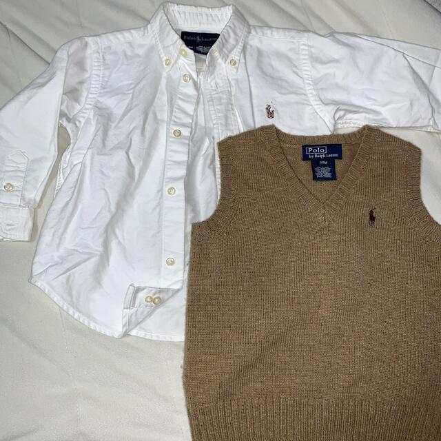 POLO Ralph Lauren ラルフローレン　シャツ &  ベスト　24M キッズ/ベビー/マタニティのキッズ服女の子用(90cm~)(ニット)の商品写真