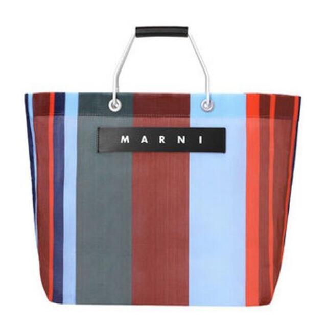 MARNI FLOWER CAFE ストライプバッグ ラッカーレッド 即納!最大半額