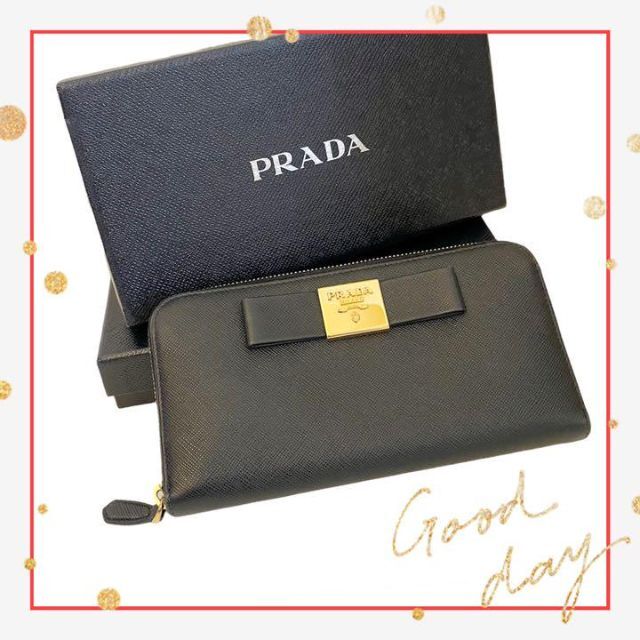 最前線の PRADA - 【 未使用 】PRADA プラダ サフィアーノ 財布 長財布