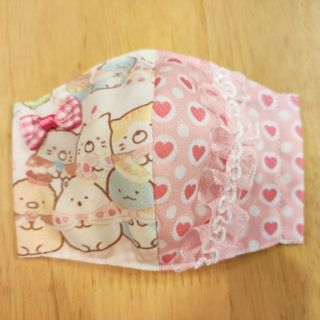 すみっコぐらし　とかげ　しろくま　ねこ　とんかつ　ぺんぎん　キッズインナーマスク(外出用品)