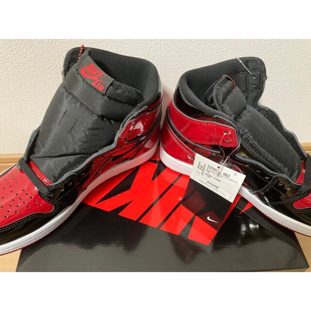 NIKE(ナイキ)のNike Air Jordan 1 High OG Patent Bred メンズの靴/シューズ(スニーカー)の商品写真