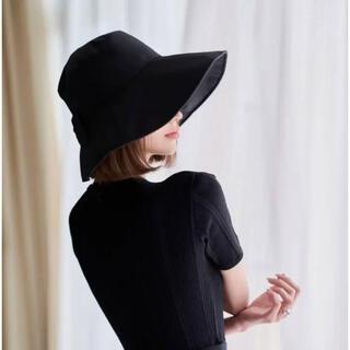 エミリアウィズ(EmiriaWiz)のエミリアウィズ　emiriawiz UVカット帽子 ブラック 黒(ハット)