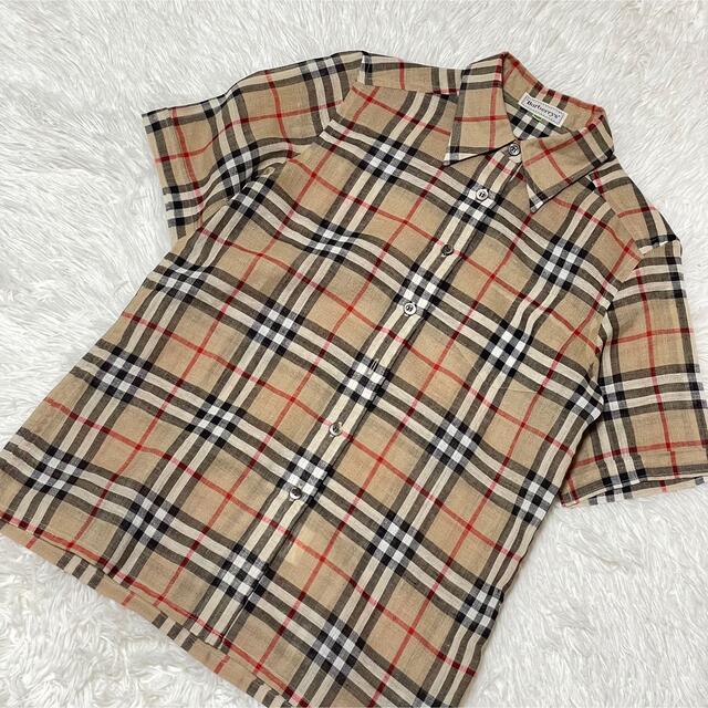 Burberry's リネン ノバチェック 半袖シャツ 透け感 Mサイズ 小物など