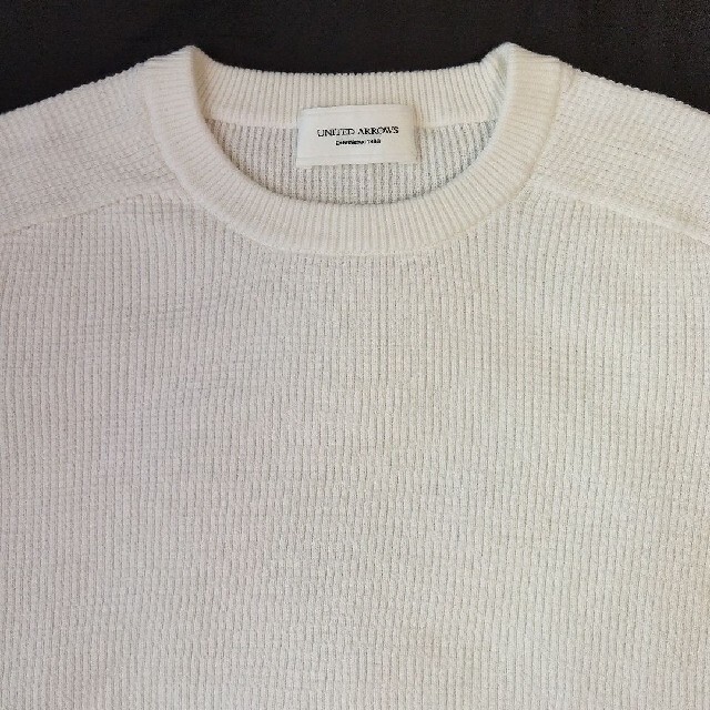 UNITED ARROWS(ユナイテッドアローズ)のコットン クルーネック ニット M【 WHITE 】UNITED ARROWS メンズのトップス(ニット/セーター)の商品写真