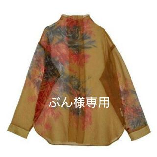 アメリヴィンテージ(Ameri VINTAGE)のAmeri  HARPER OVERSIZED SHIRTブラウン(シャツ/ブラウス(長袖/七分))