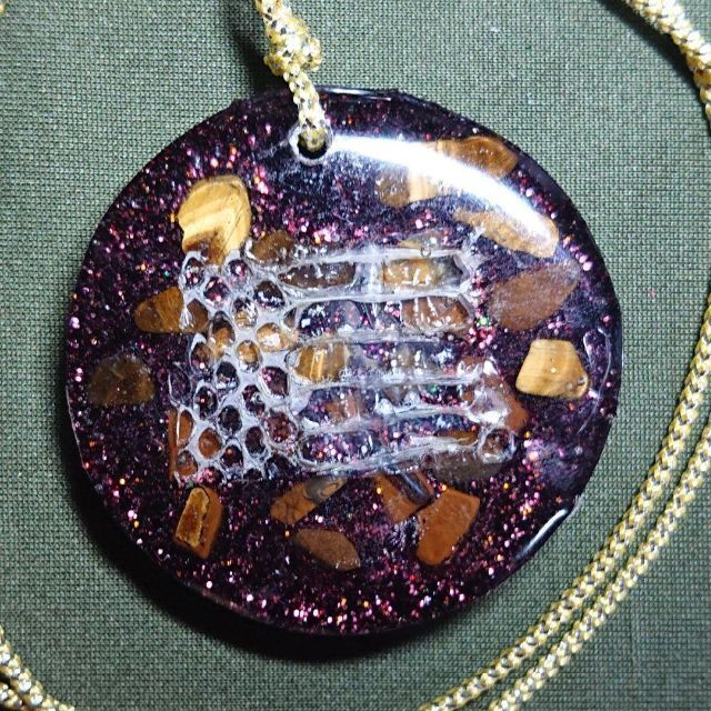 ✡️✡️✡️1点物 24倍金運昇華オルゴナイト 蛇 フラワーオブライフ