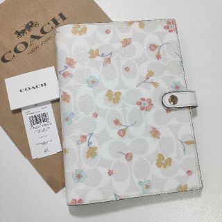 コーチ(COACH)の人気★COACH コーチ シグネチャキャンバス ノートブック ノートカバー 花柄(ノート/メモ帳/ふせん)