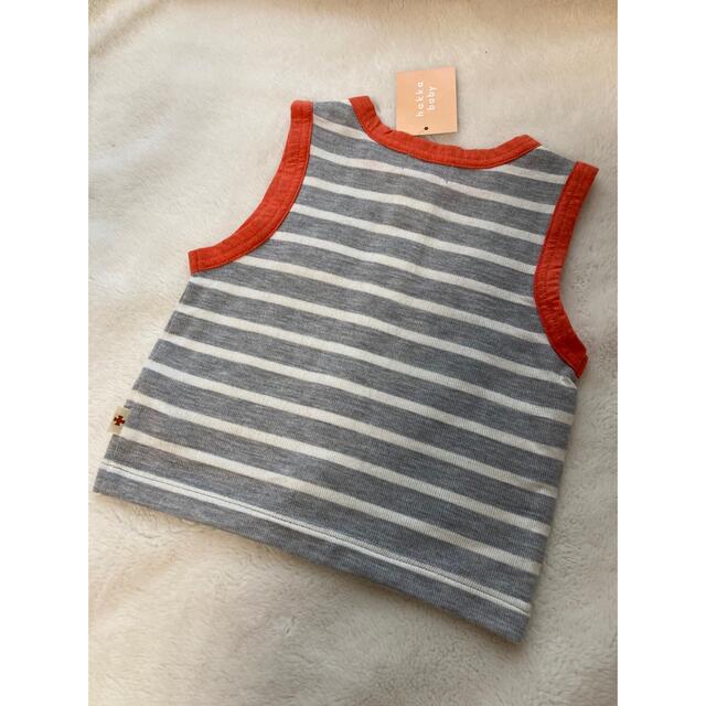 hakka baby(ハッカベビー)のボーダーベスト　90 キッズ/ベビー/マタニティのキッズ服男の子用(90cm~)(Tシャツ/カットソー)の商品写真