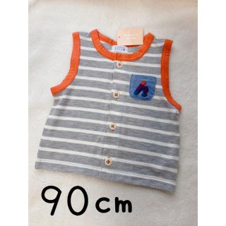 ハッカベビー(hakka baby)のボーダーベスト　90(Tシャツ/カットソー)