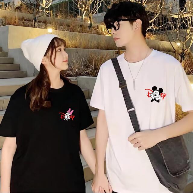 新作 ディズニーtシャツペアルック カップル 春夏 秋冬 棉の通販 By Ayu S Shop ラクマ