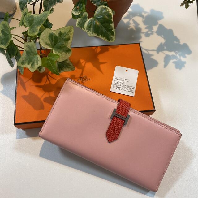 Hermes - HERMES エルメス べアンスフレ ローズサクラ ブーゲンビリア　限定　長財布