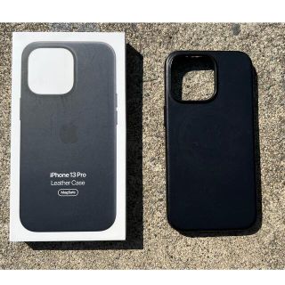 アップル(Apple)のジャンクApple純正 iPhone13Pro レザーケース ミッドナイト(iPhoneケース)