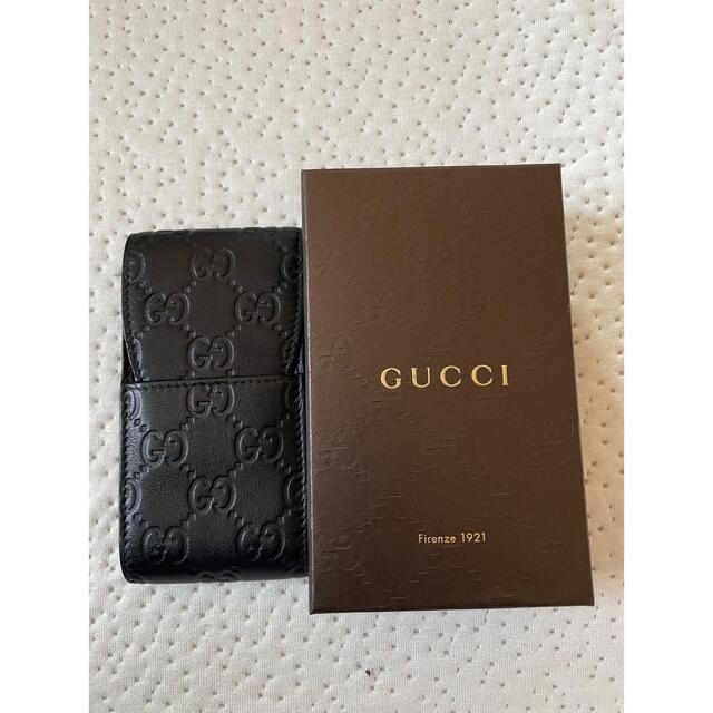 Gucci(グッチ)のkm0201様専用　GUCCIシマレザー　シガレットケース レディースのファッション小物(その他)の商品写真