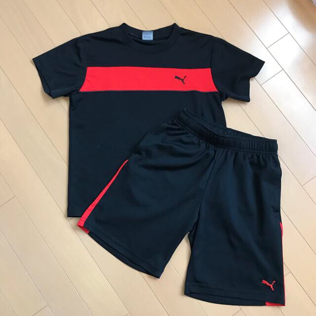 PUMA(プーマ)のPUMA トレーニング　スポーツウェア　Tシャツ&パンツ上下セット　140cm スポーツ/アウトドアのサッカー/フットサル(ウェア)の商品写真