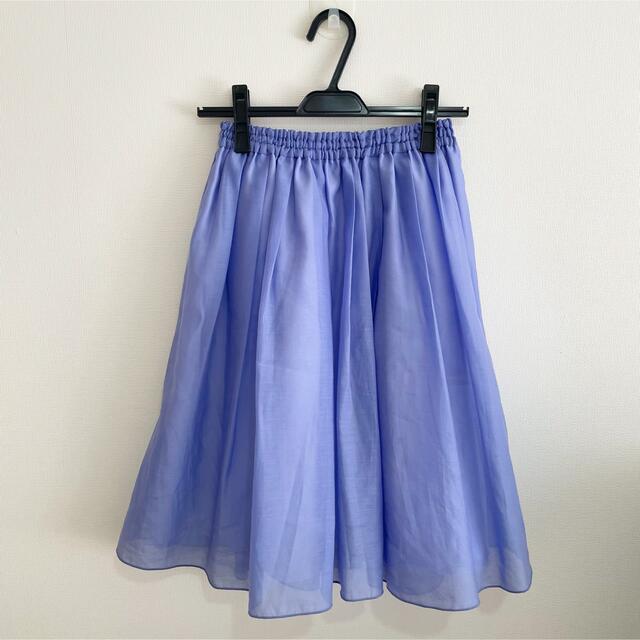 Techichi(テチチ)のテチチ　ブルー　フレアスカート レディースのスカート(ひざ丈スカート)の商品写真