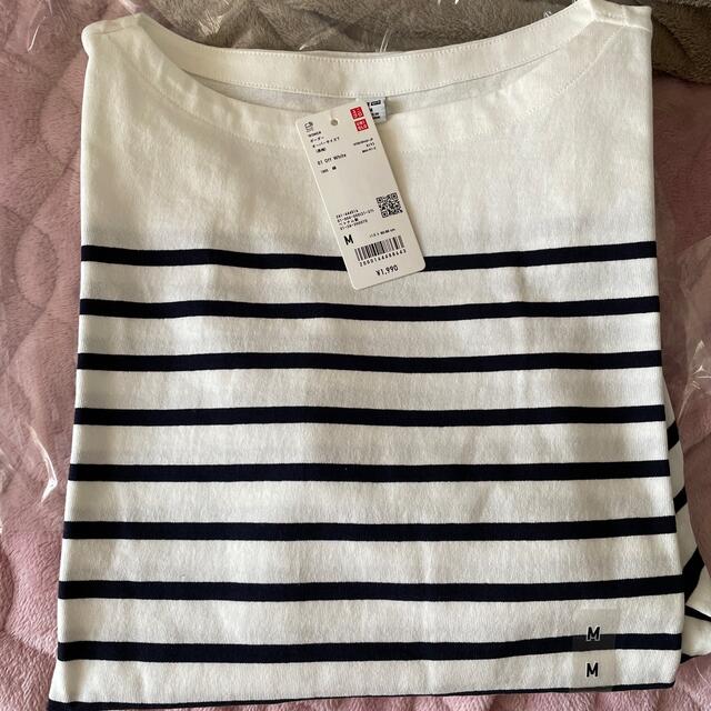 UNIQLO(ユニクロ)のボーダーオーバーサイズT 値下げ無し レディースのトップス(Tシャツ(長袖/七分))の商品写真