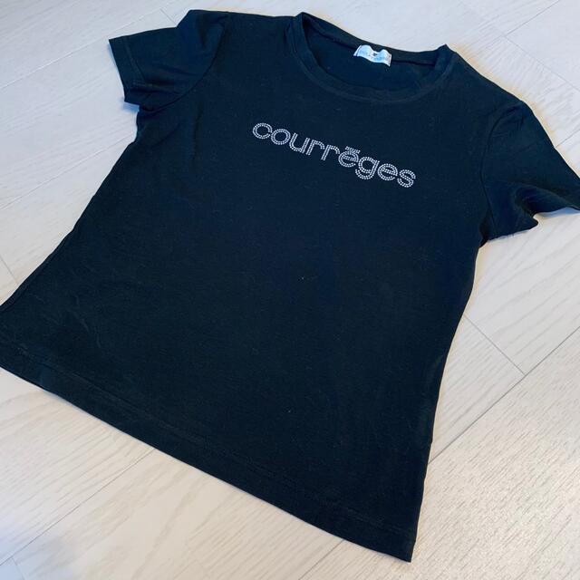 Courreges(クレージュ)のクレージュ　黒　Tシャツ　カットソー　トップス　半袖　キャミソール   レディースのトップス(Tシャツ(半袖/袖なし))の商品写真