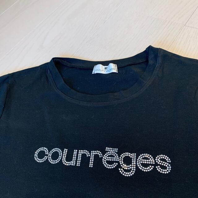 Courreges(クレージュ)のクレージュ　黒　Tシャツ　カットソー　トップス　半袖　キャミソール   レディースのトップス(Tシャツ(半袖/袖なし))の商品写真