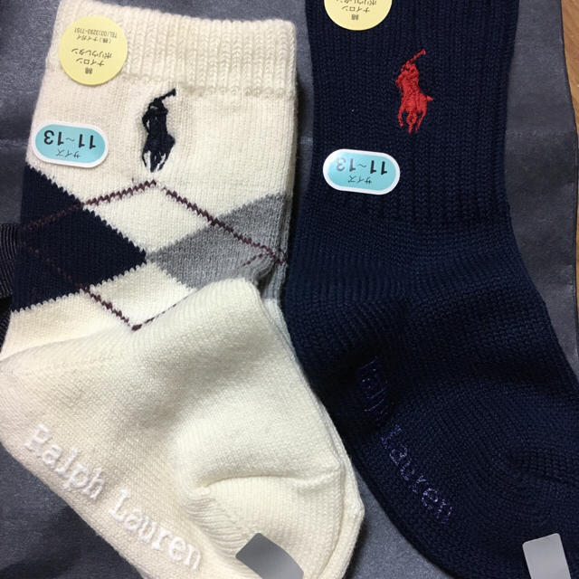 Ralph Lauren(ラルフローレン)のラルフローレン ベビー 靴下 2足セット キッズ/ベビー/マタニティのこども用ファッション小物(靴下/タイツ)の商品写真