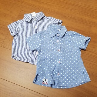アカチャンホンポ(アカチャンホンポ)のアカチャンホンポ 西松屋 半袖Yシャツ 2枚セット(シャツ/カットソー)