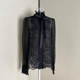 期間限定●dolce&gabbanaドルチェ&ガッバーナ黒レースブラウス