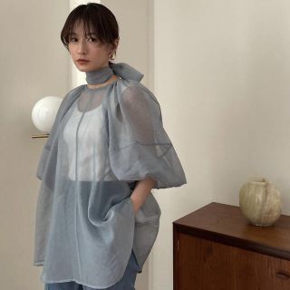 クラネ(CLANE)のクラネ　BALLOON SHEER PUFF TOPS 新品未使用タグ付き　は(シャツ/ブラウス(半袖/袖なし))