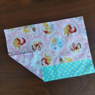 ハンドメイド★フラワーチェック★プリンセス★ランチョンマット★ランチマット(外出用品)