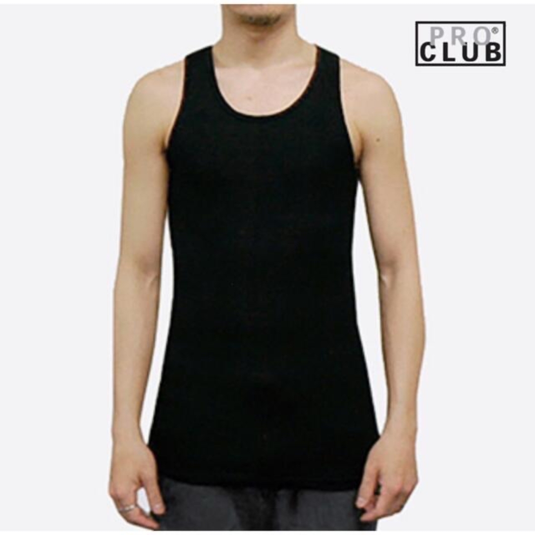 PRO CLUB(プロクラブ)のPRO CLUB プロクラブ 5.6oz タンクトップ　ブラック　XL メンズのトップス(Tシャツ/カットソー(半袖/袖なし))の商品写真