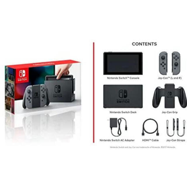 Nintendo Switch(ニンテンドースイッチ)のNintendo Switch ニンテンドースイッチ 本体 グレー エンタメ/ホビーのゲームソフト/ゲーム機本体(家庭用ゲーム機本体)の商品写真